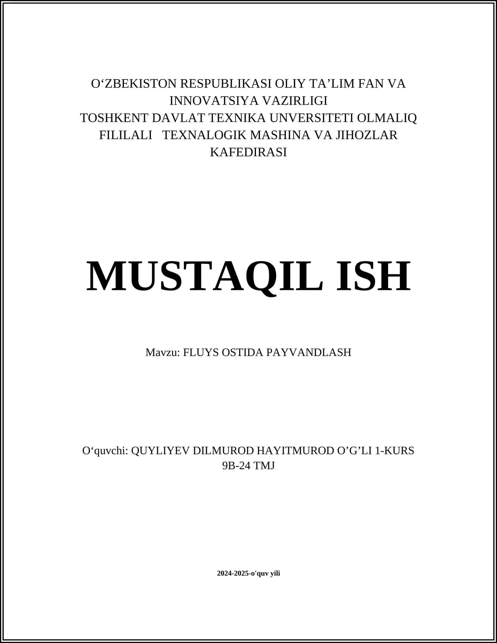 FLUYS OSTIDA PAYVANDLASH 1