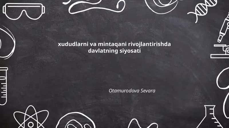 Hududlarni va mintaqani rivojlantirishda davlatning siyosati 1
