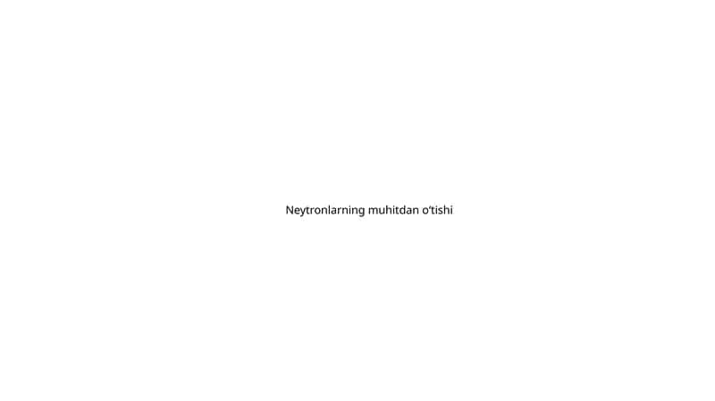 Neytronning muhitdan o'tishi 1