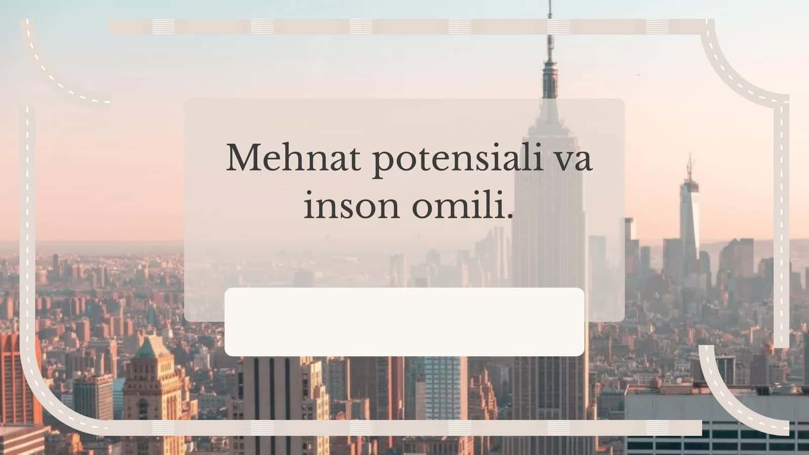 Mehnat Potensiali 1