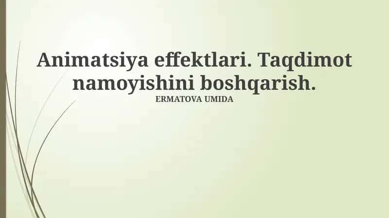 Animatsiya effektlari 1