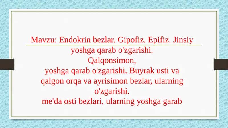 Endokrin bezlari 1