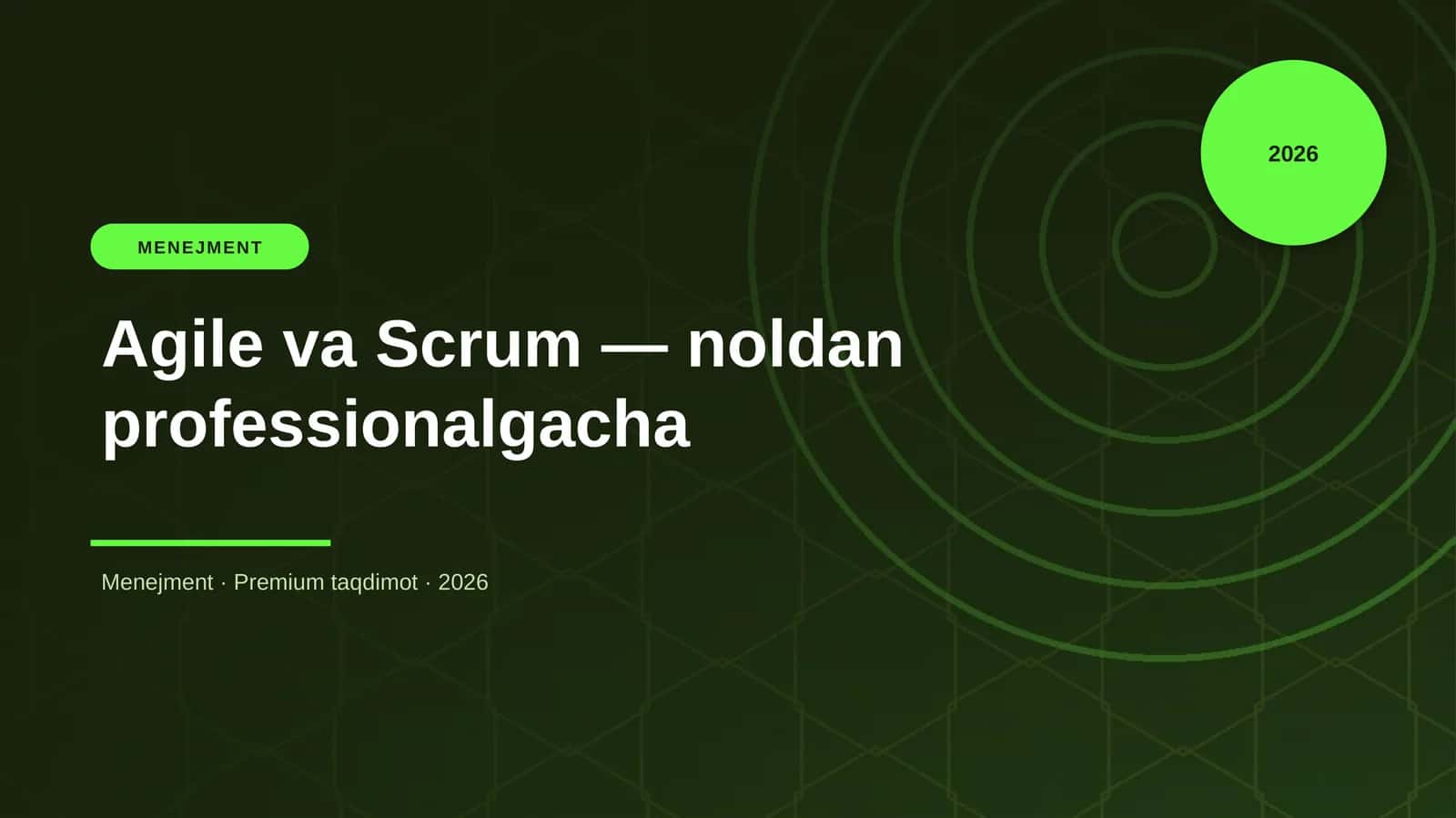 Agile va Scrum — noldan professionalgacha 1