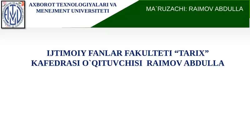 Folklor va nomoddiy madaniy merosning o‘lkashunoslik fanida tutgan o‘rni 1