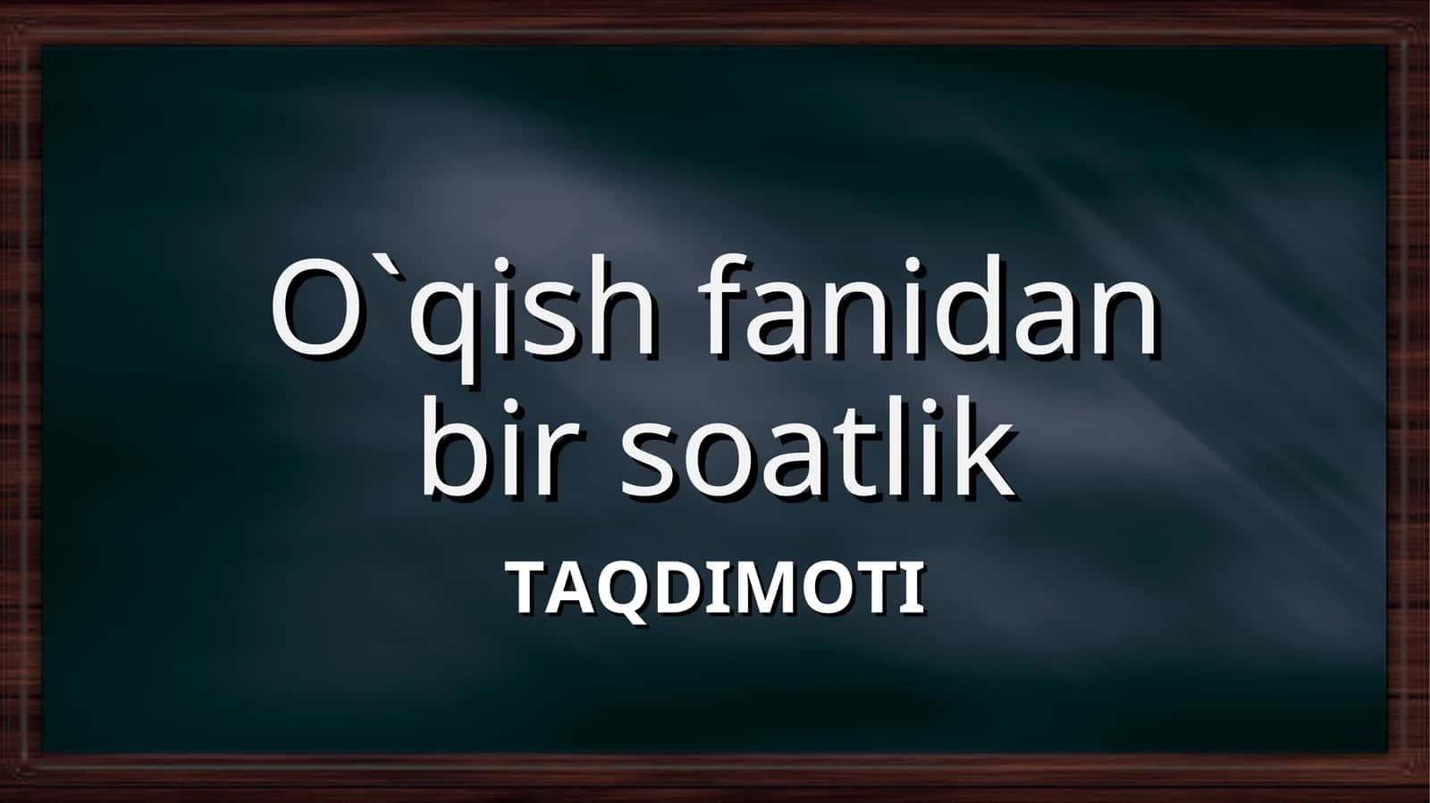 Yangi mavzu bayoni:Tinchlik va ahillik ko`chasi 1