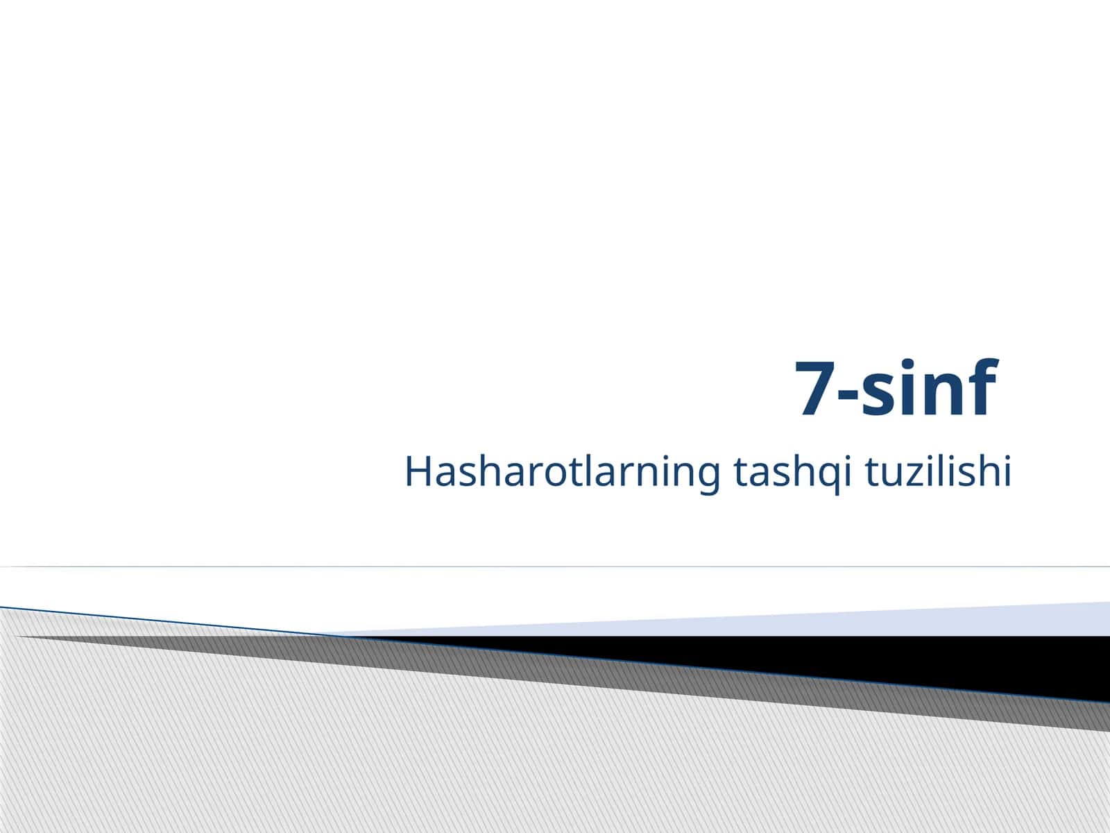 Hasharotlarning tashqi tuzilishi 1