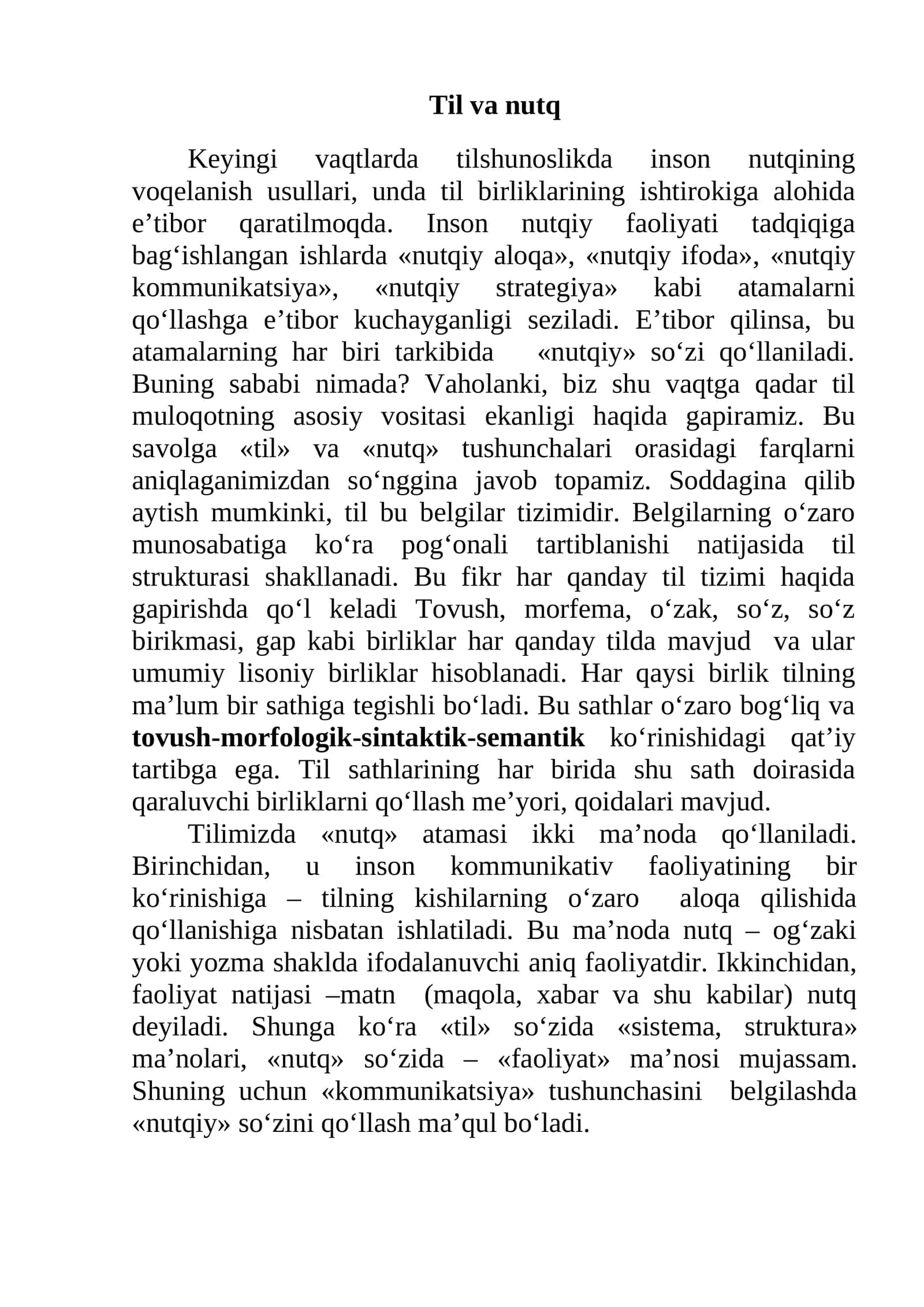Nutqiy faoliyat va turli tilshunoslik usullari 1