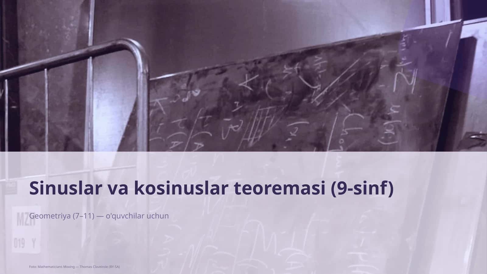 Sinuslar va kosinuslar teoremasi (9-sinf) 1