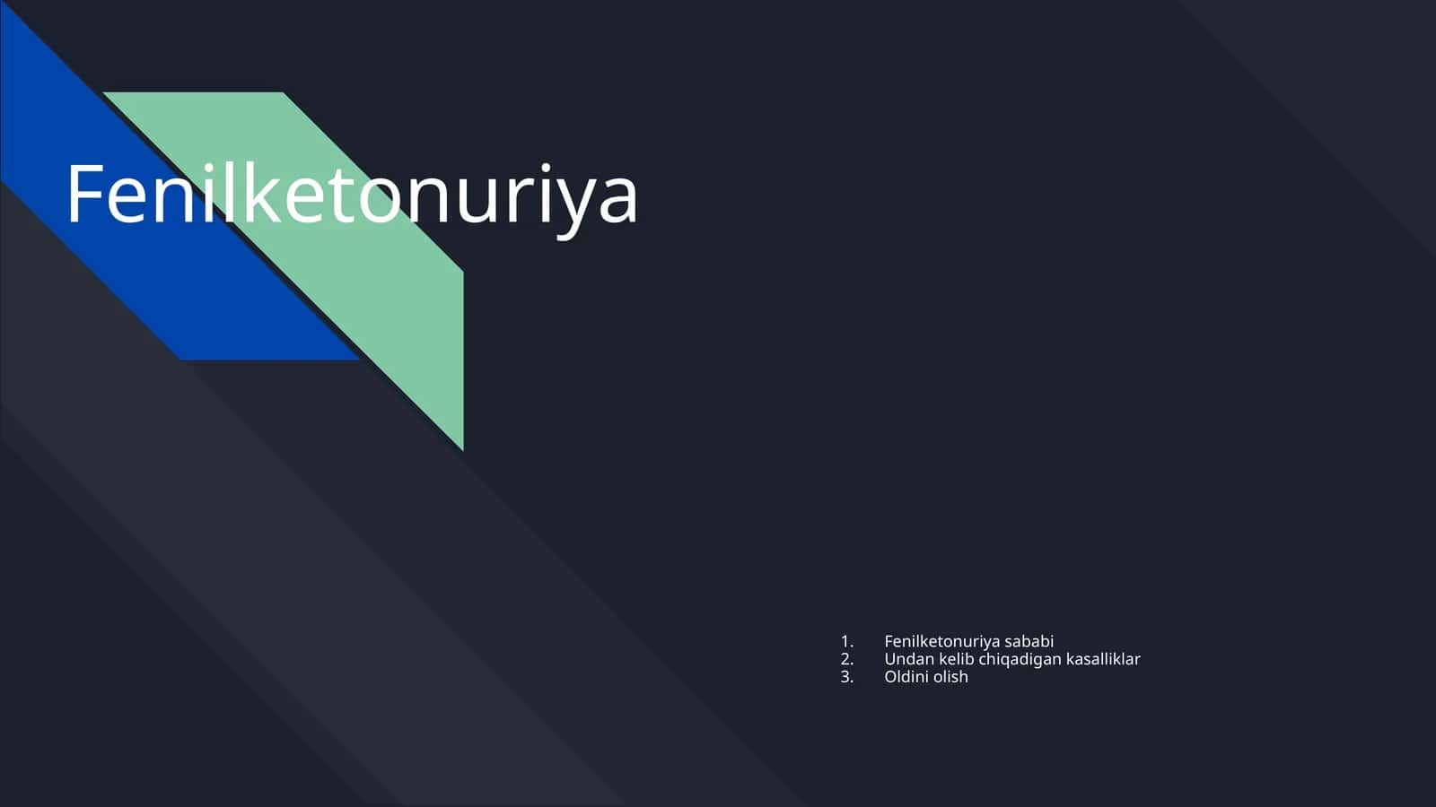 Fenilketonuriya 1