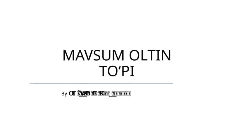 Oltin To'p 1