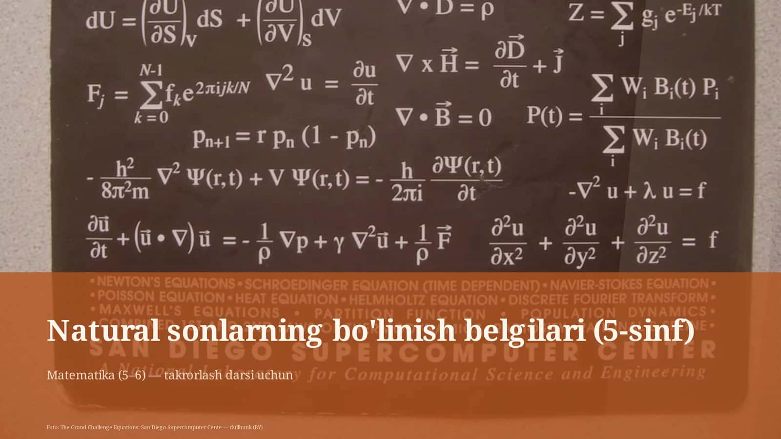 Natural sonlarning bo'linish belgilari (5-sinf) 1