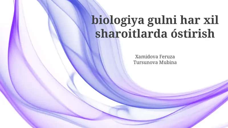 O'sishga ta'sir etuvchi omillar 1