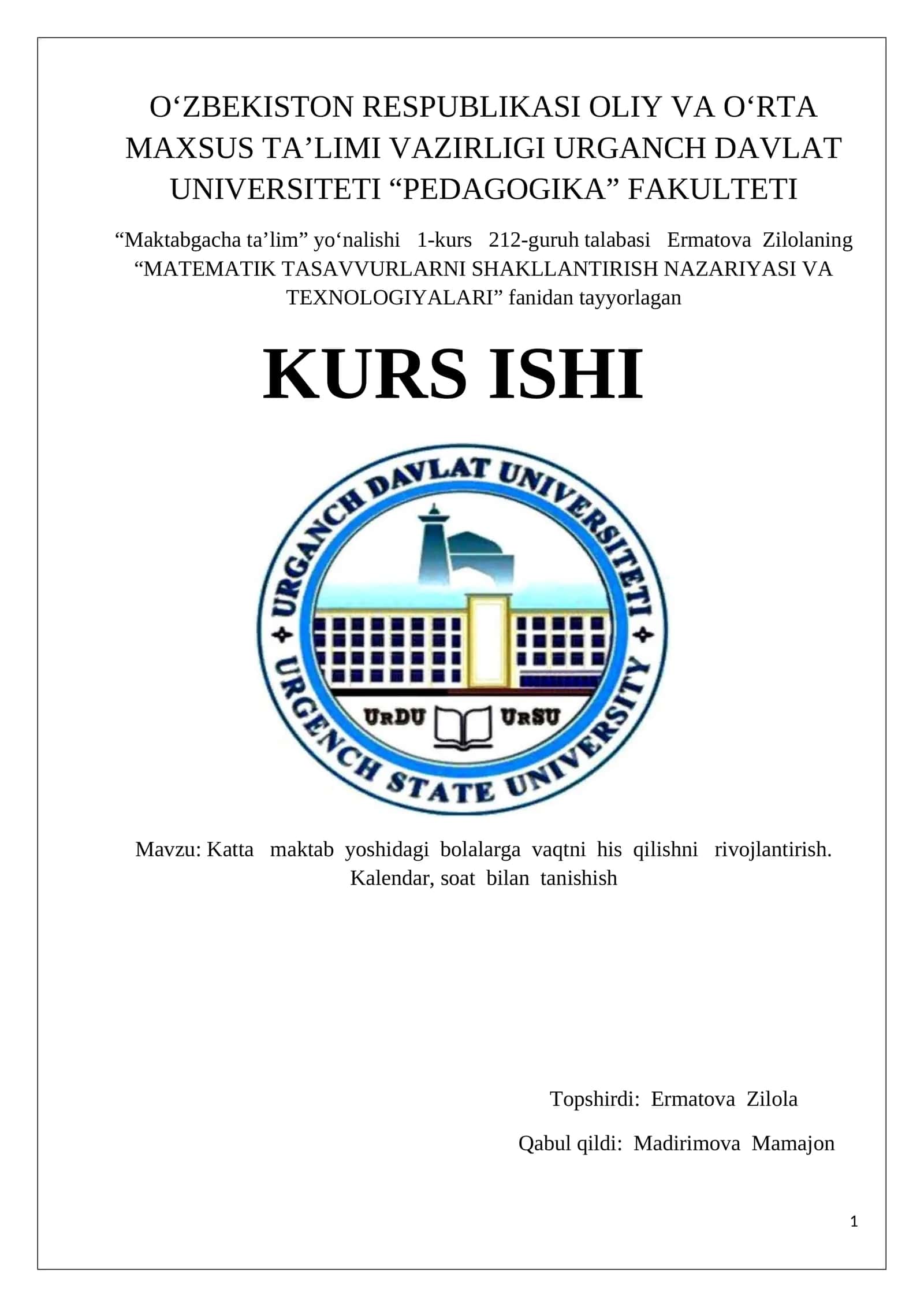 MATMATIK TASAVVURLARNI SHAKLLANTIRISH NAZARIYASI VA TEXNOLOGIYALARI 1