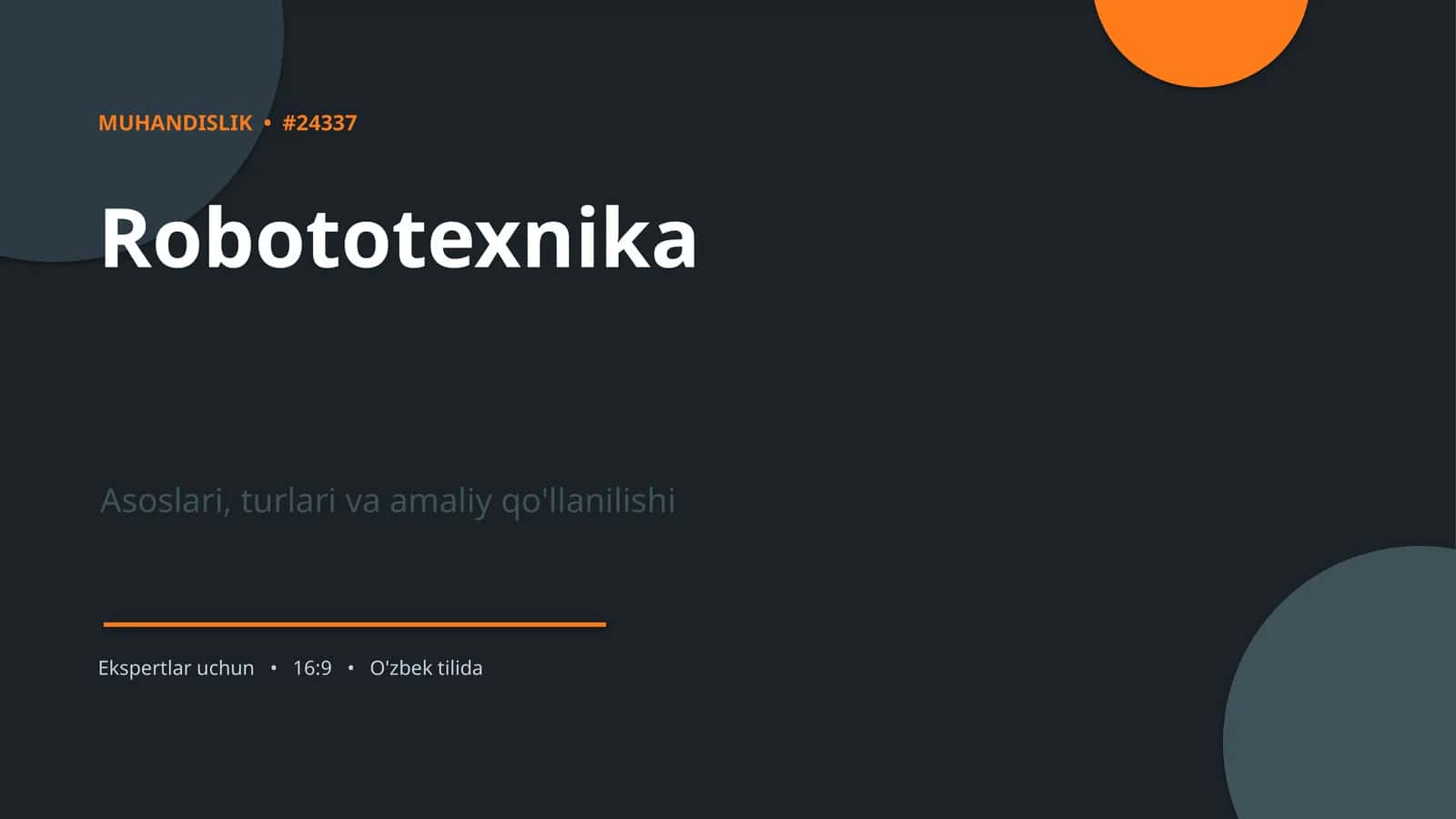 Muhandislik - Robototexnika Asoslari 1