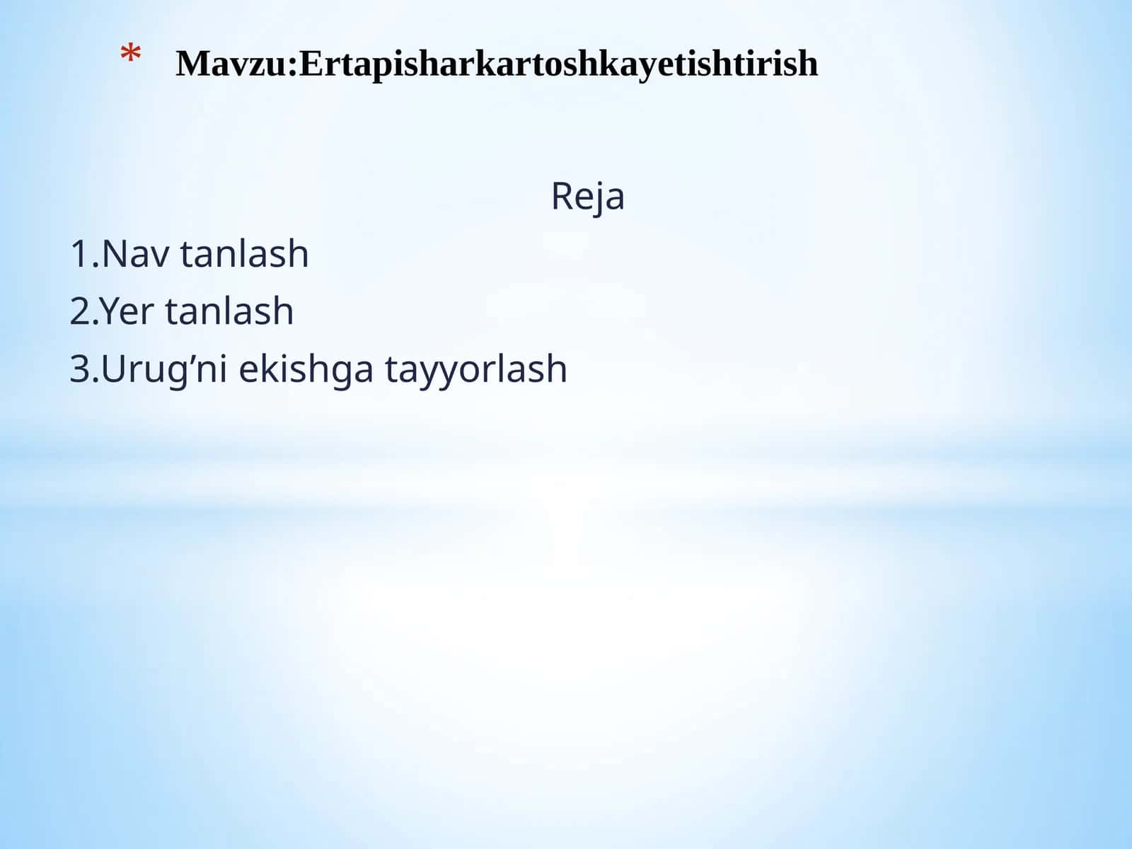 Ertapishar Kartoshka Etishtirish 1