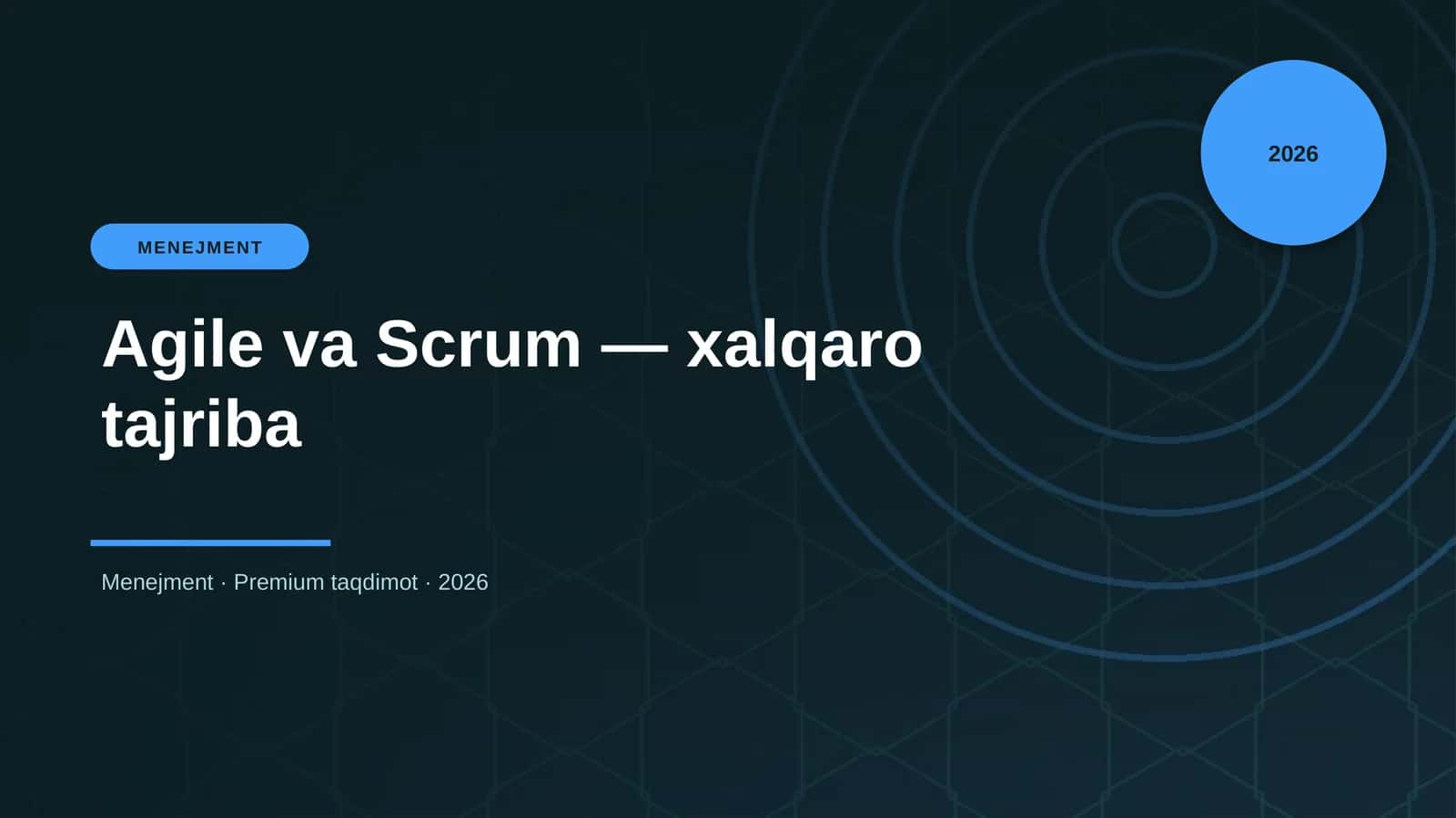 Agile va Scrum — xalqaro tajriba 1
