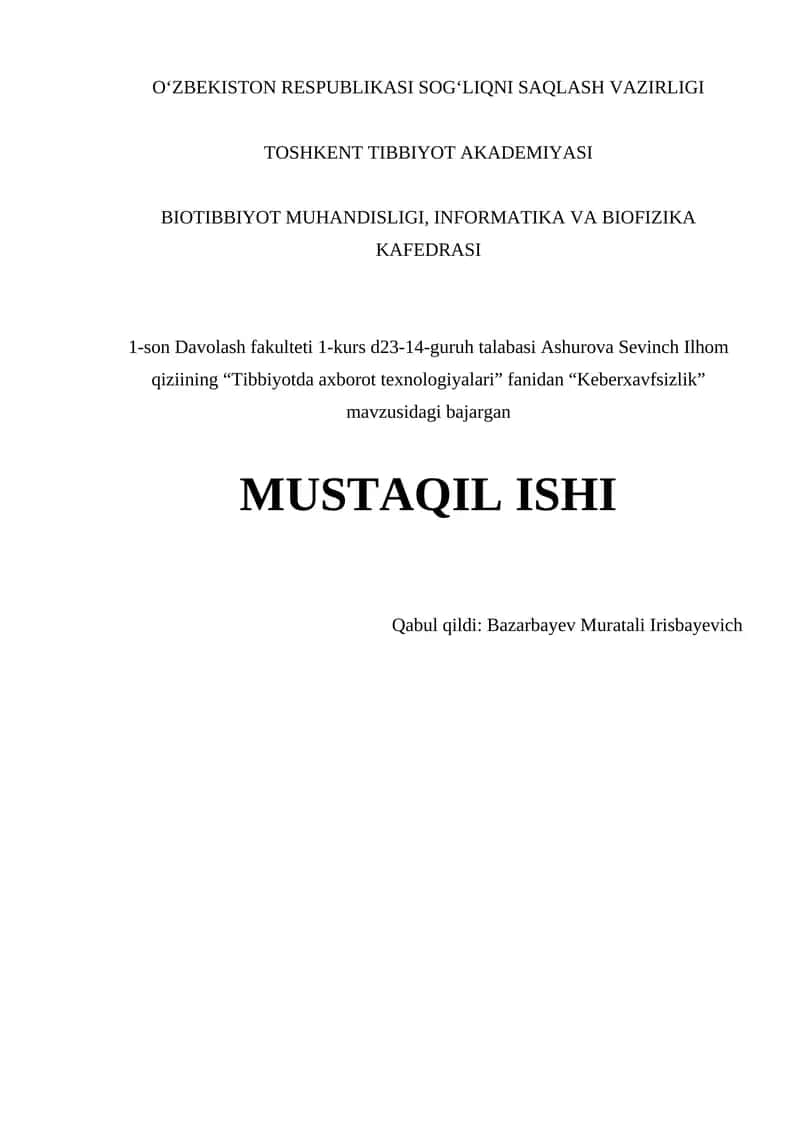 Keberxavfsizlik 1
