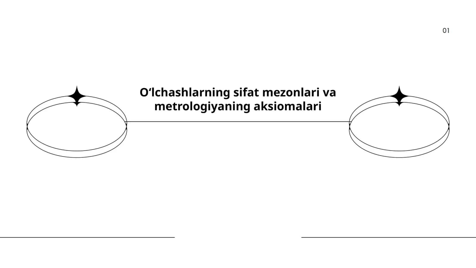 Oʻlchashlarning sifat mezonlari va metrologiyaning aksiomalari 1