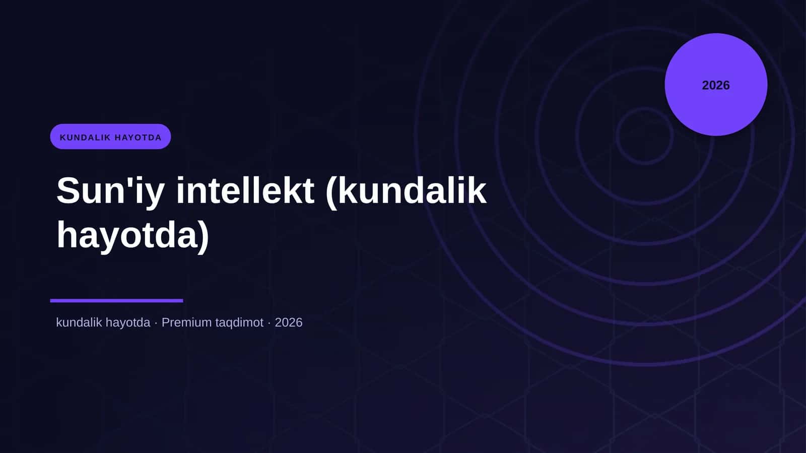 Sun'iy intellekt (kundalik hayotda) 1