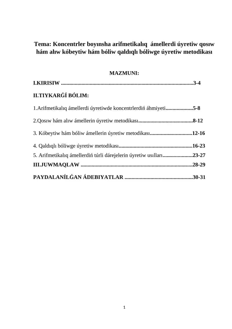 Kurs ishi 1