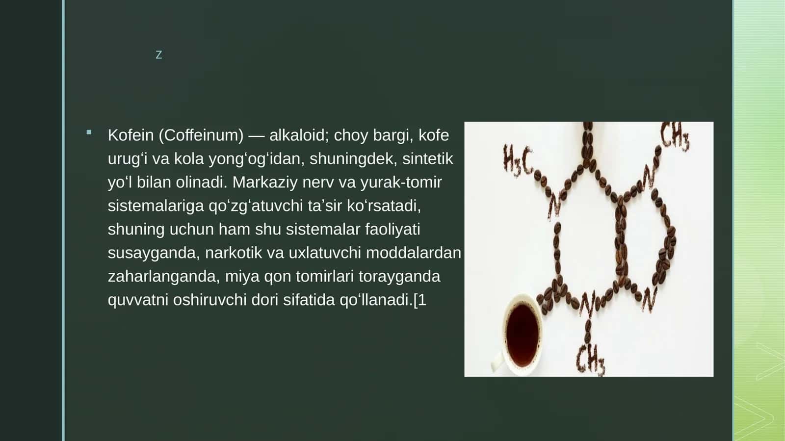 Kofein (Coffeinum) 1