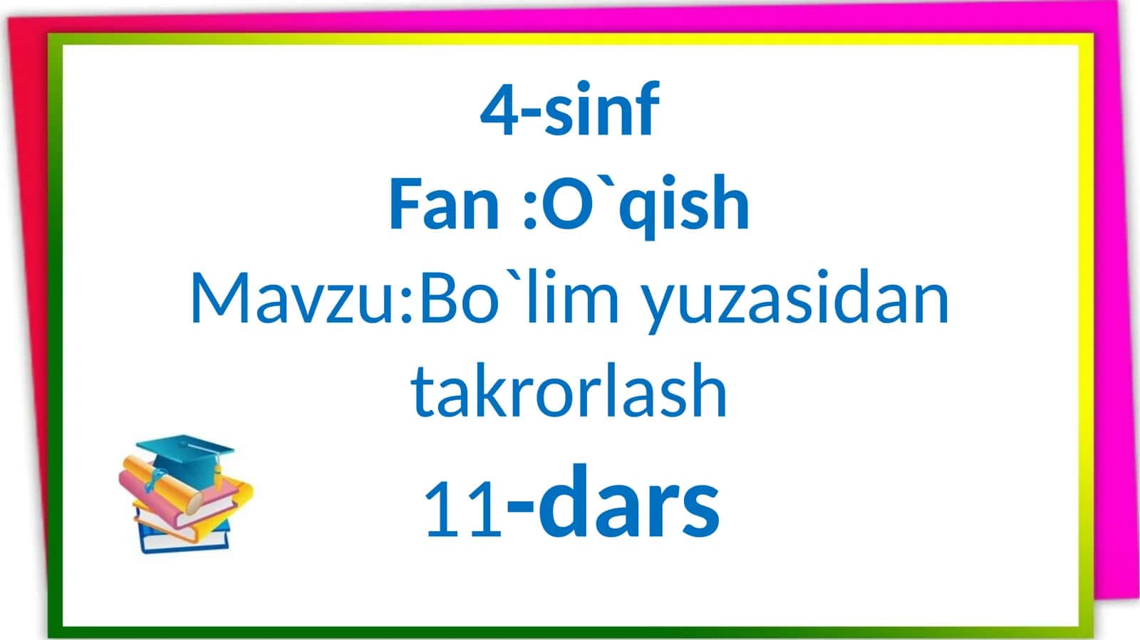 Bo`limyuzasidantakrorlash 1
