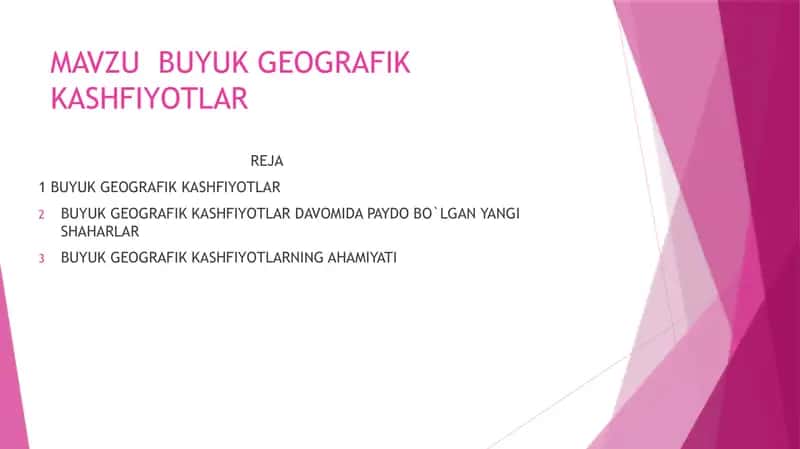 Buyuk geografik kashfiyotlar 1