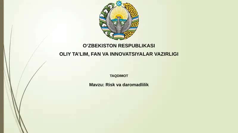 Riskvadaromadlilik 1