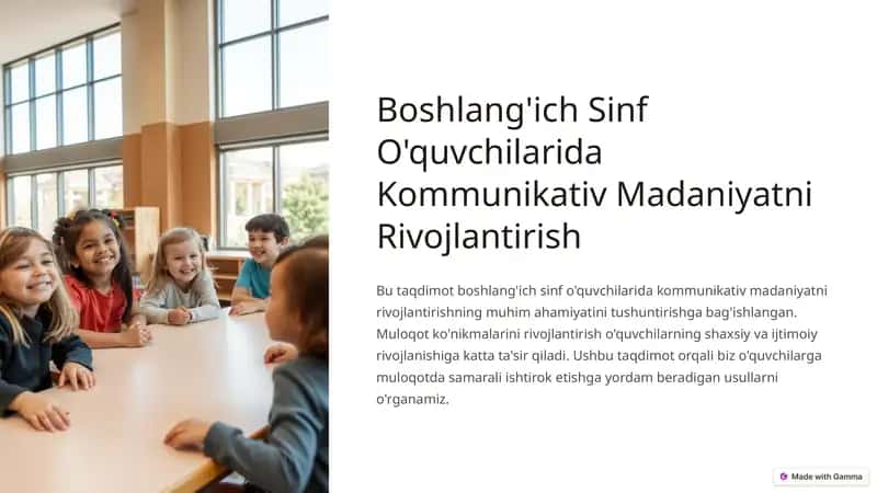 Kommunikativ Madaniyatni Rivojlantirish 1