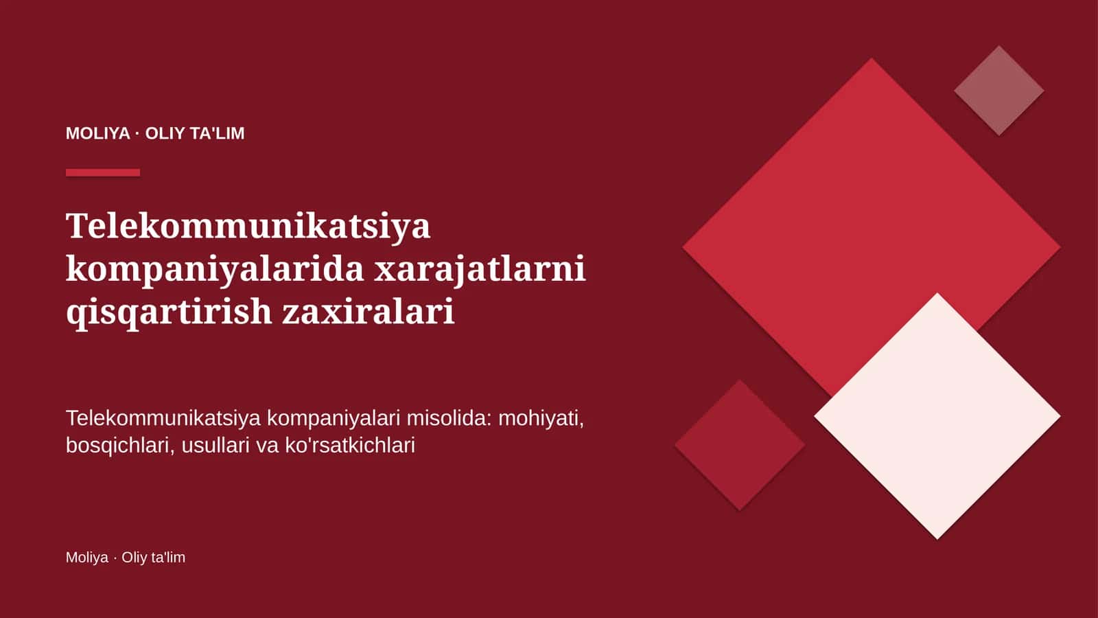 telekommunikatsiya kompaniyalarida xarajatlarni qisqartirish zaxiralari 2244 1