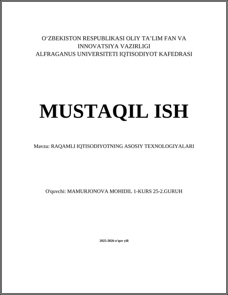 Sun'iy intellekt va mashinani o'rganish texnologiyalari 1