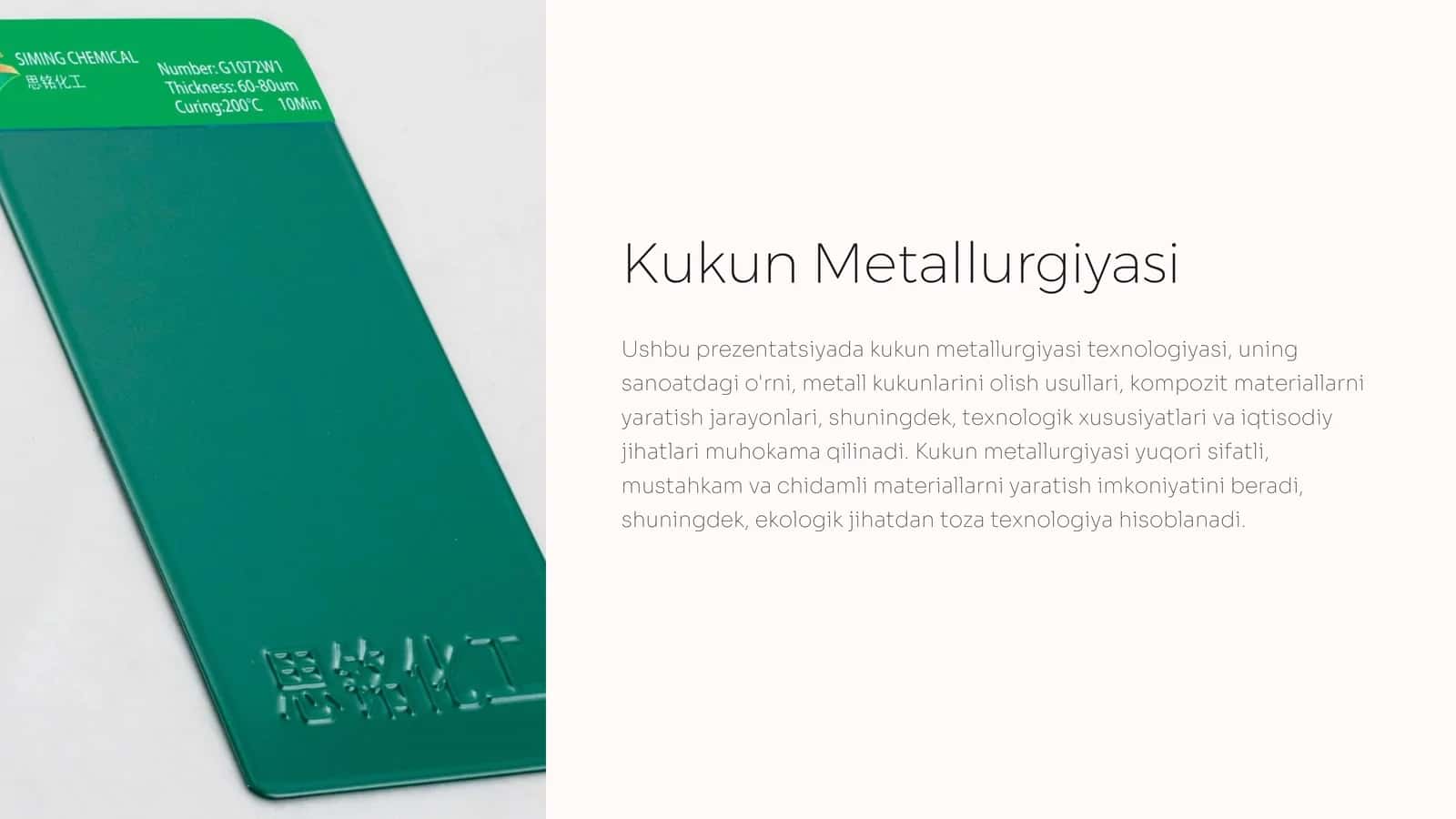 Kukun Metallurgiyasi 1