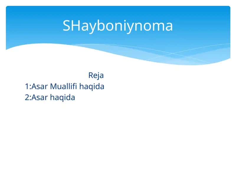 SHayboniynoma 1