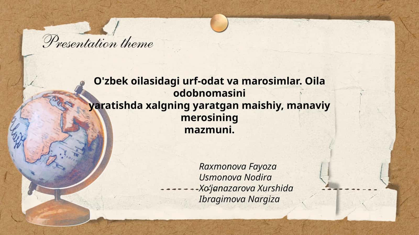 Oila odobnomasi 1