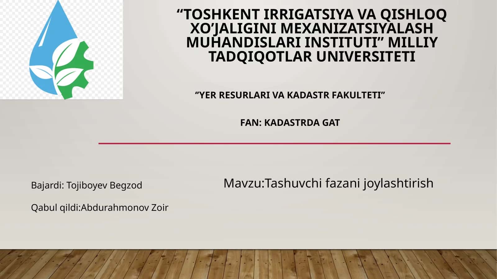 Tashuvchi fazani joylashtirish 1