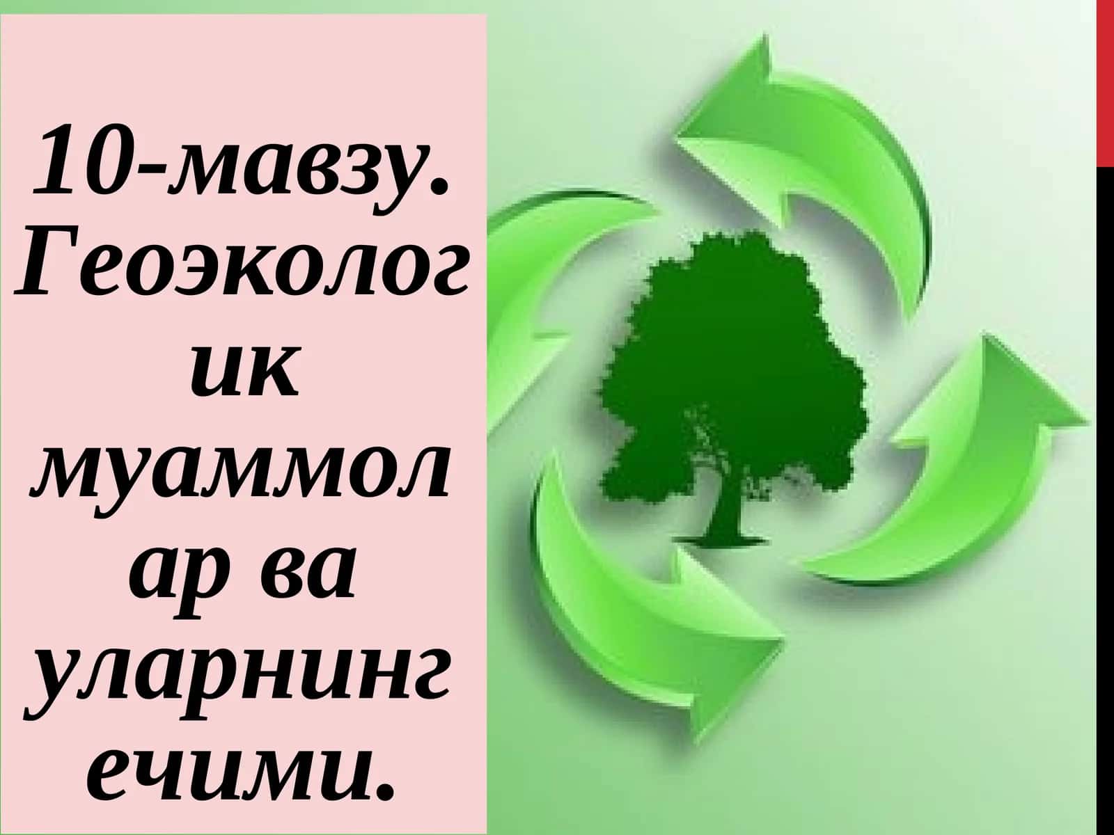 Геоэкологик муаммолар ва уларнинг ечими 1