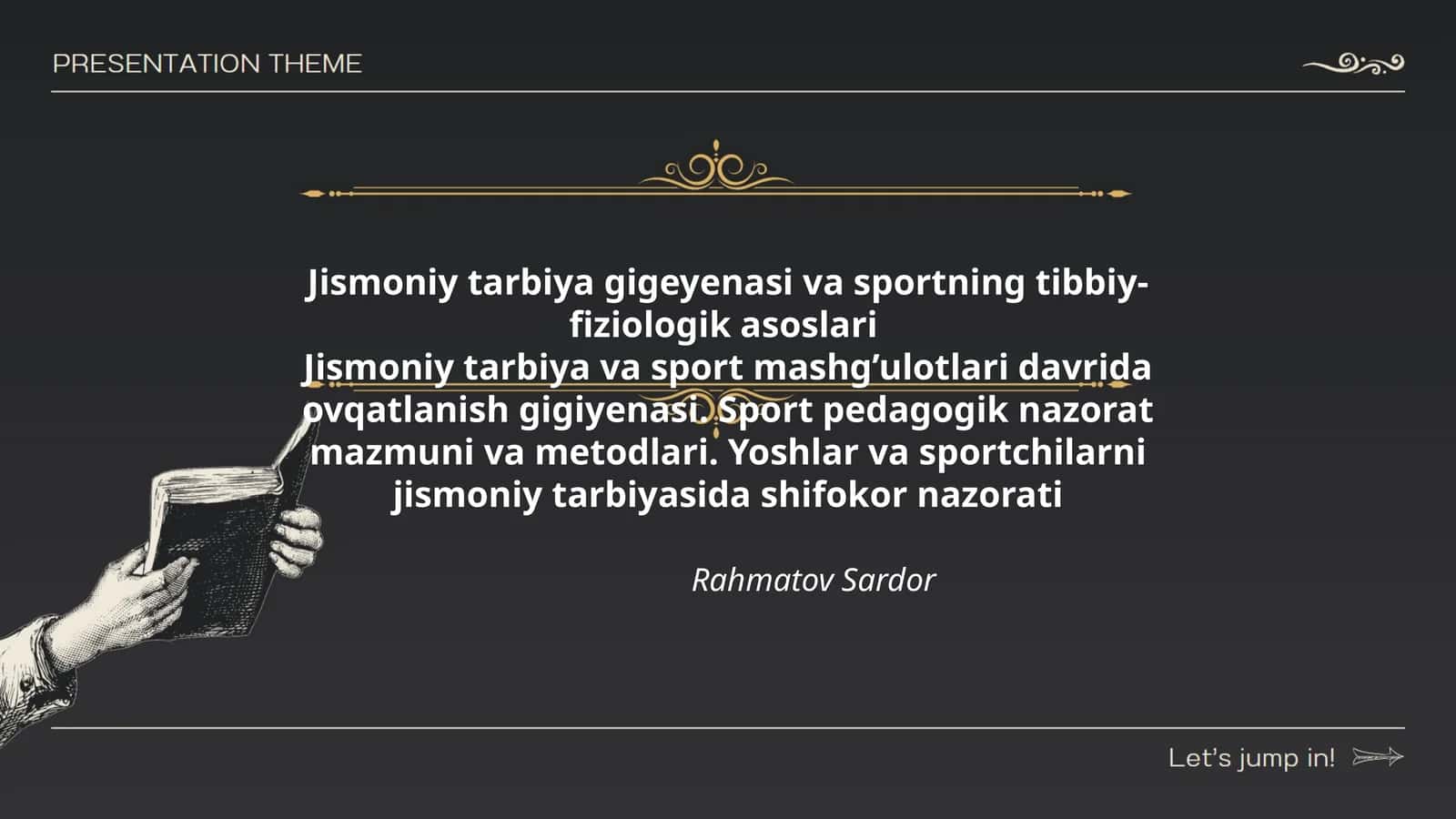 Jismoniy tarbiya gigeyenasi va sportning tibbiy-fiziologik asoslari 1