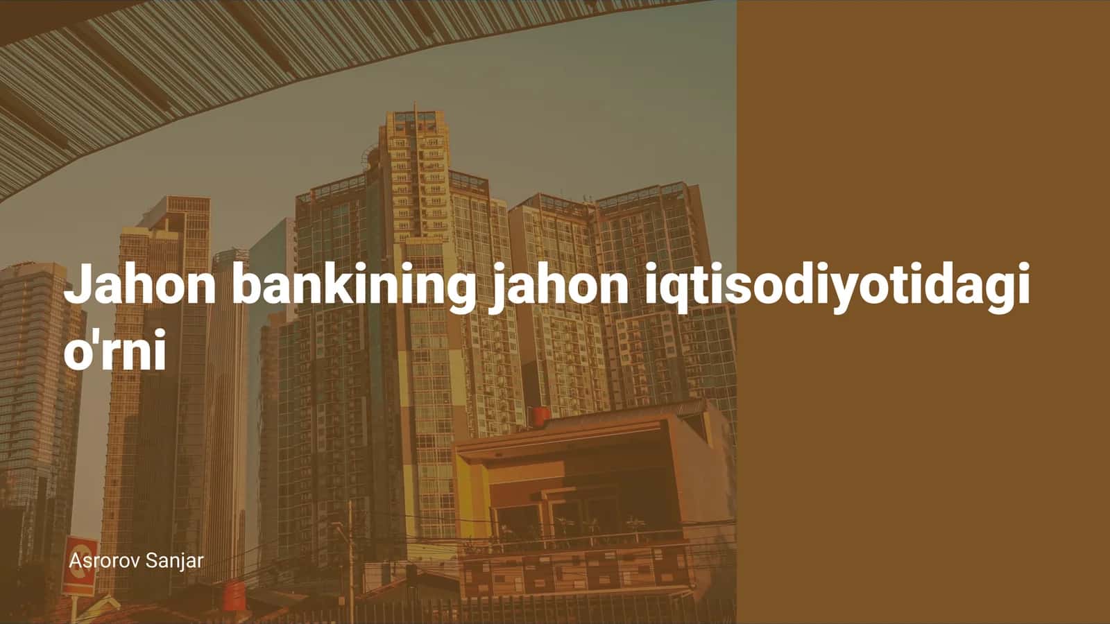 Jahon bankining jahon iqtisodiyotidagi o'rni 1