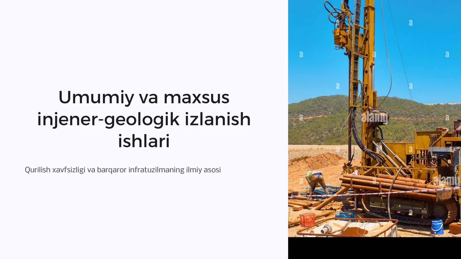 Umumiy va maxsus injener-geologik izlanish ishlari 1