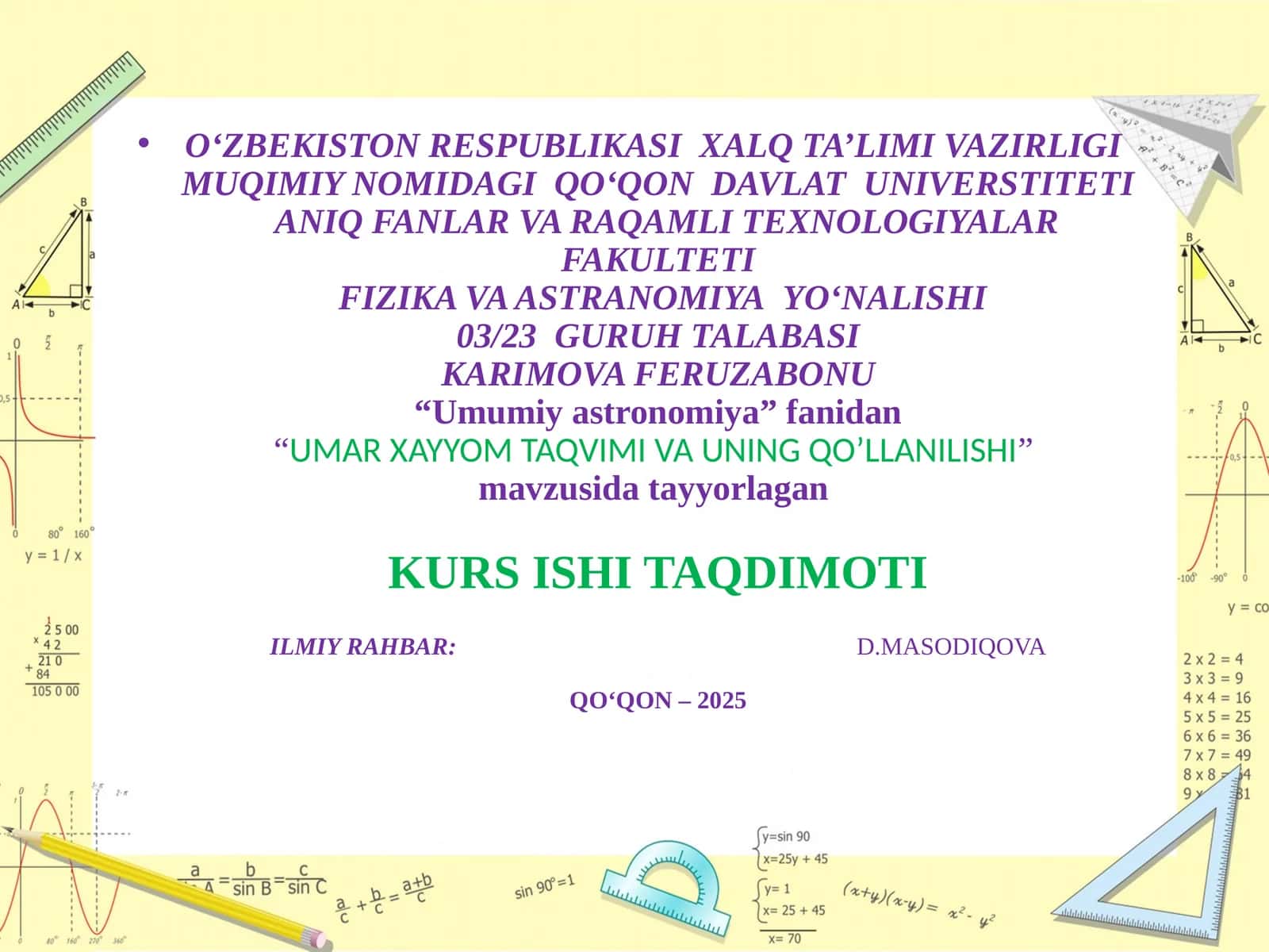 Kalendar turlari 1