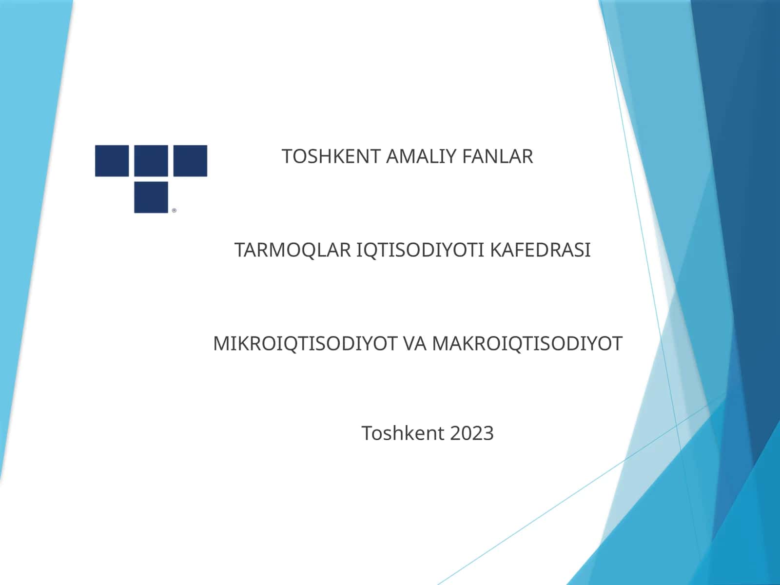 2-Мавзу. ТАЛАБ ВА ТАКЛИФ ТАҲЛИЛИ АСОСЛАРИ 1