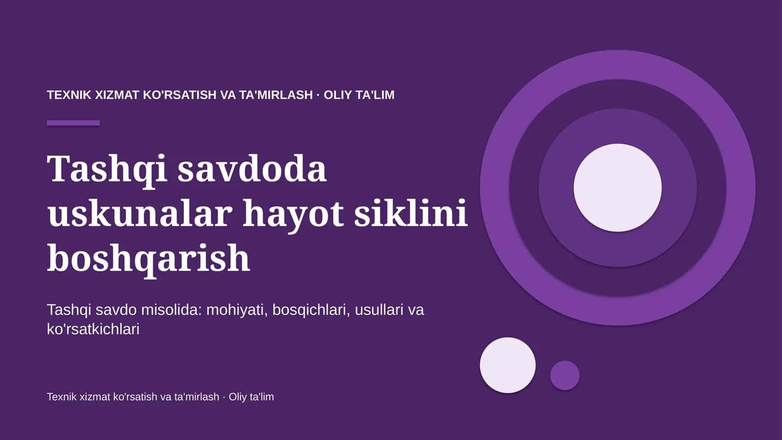 tashqi savdoda uskunalar hayot siklini boshqarish 5782 1