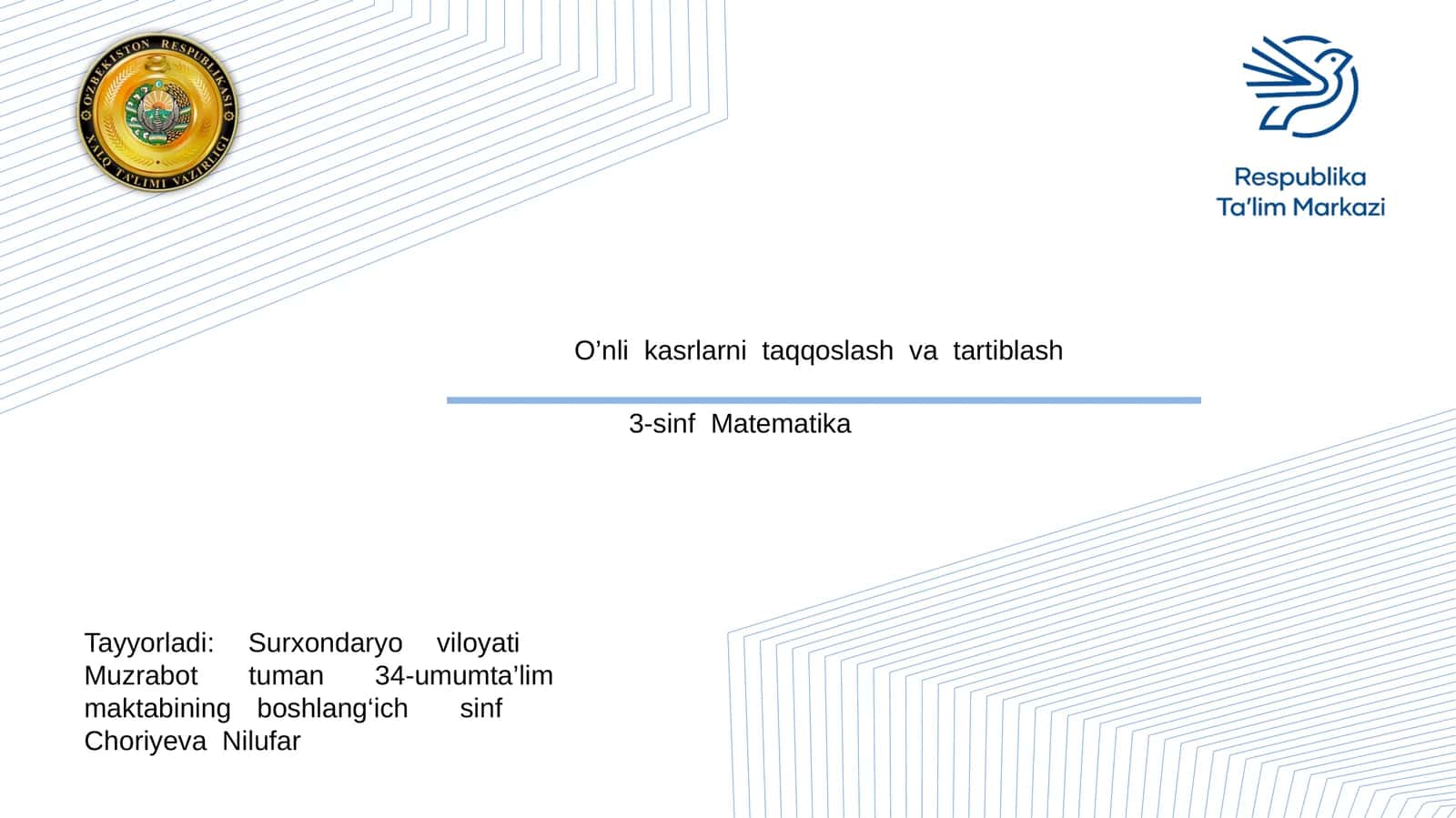 3-sinf Matematika 1