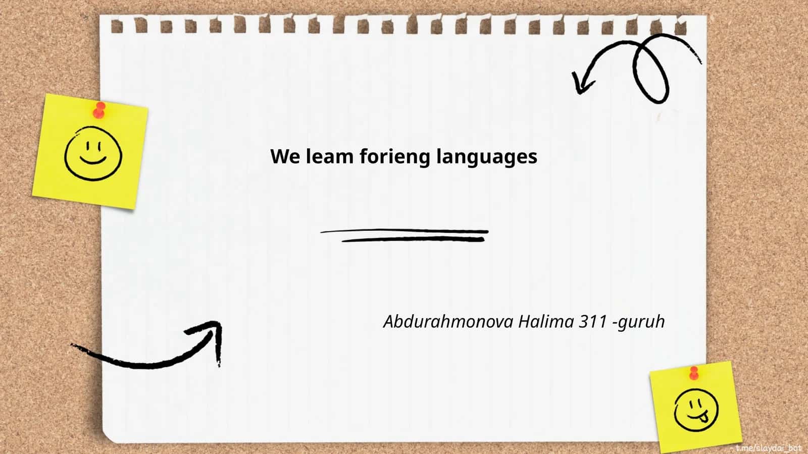 We leam forieng languages 1