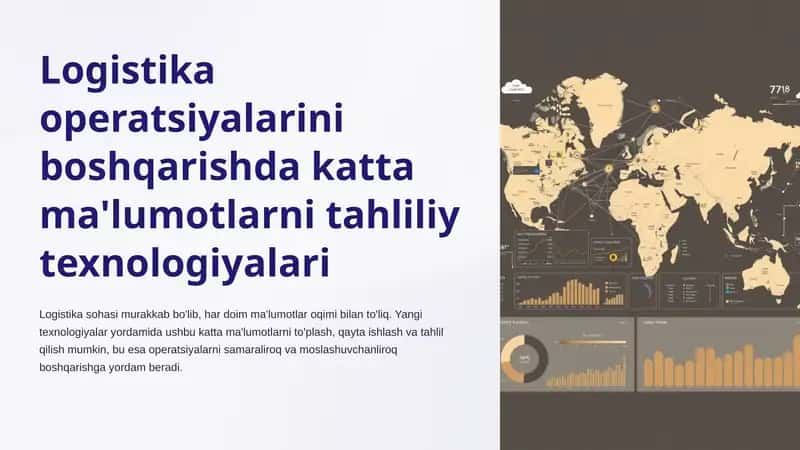 Logistika operatsiyalarini boshqarishda katta ma'lumotlarni tahliliy texnologiyalari 1