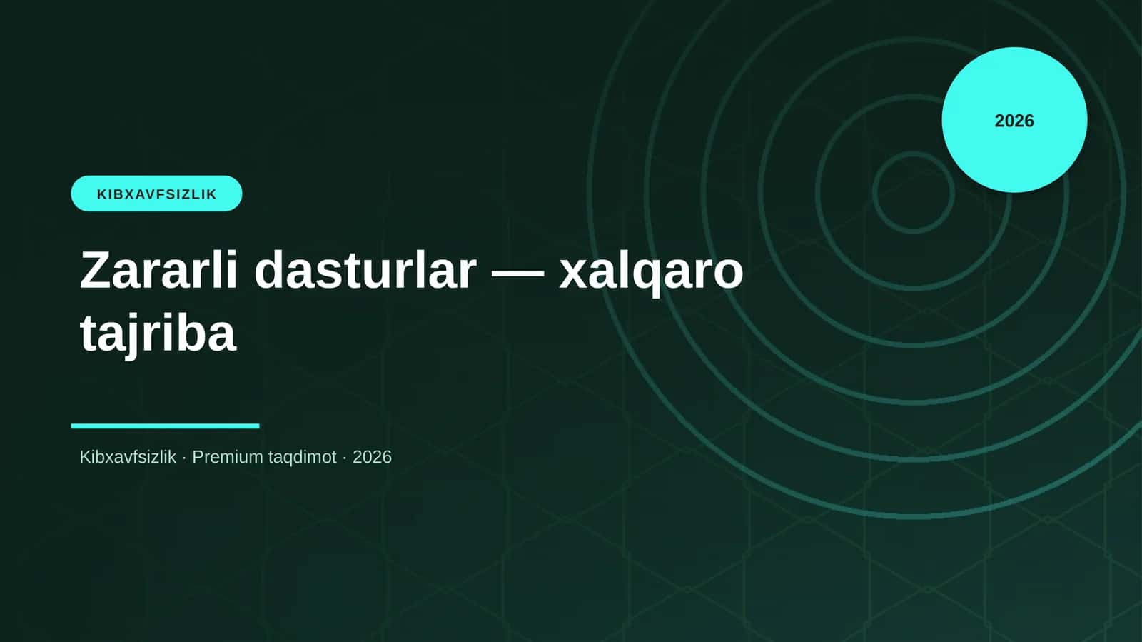 Zararli dasturlar — xalqaro tajriba 1