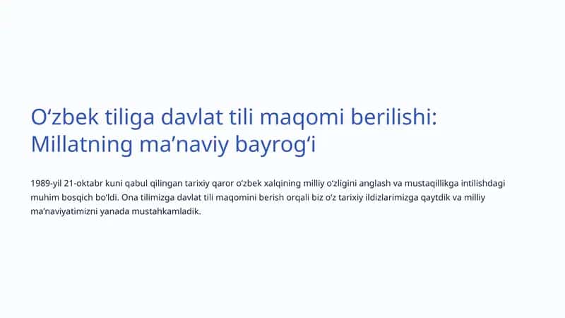 Davlat tiliga maqom berish 1