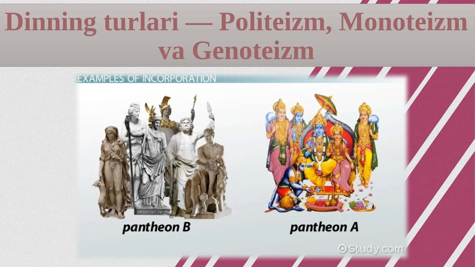 Dinning turlari—Politeizm,Monoteizm va Genoteizm 1