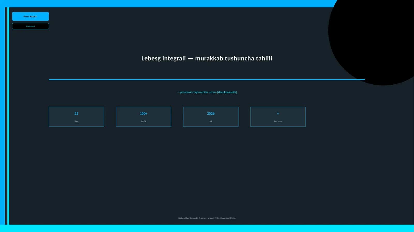 Lebesg integrali — murakkab tushuncha tahlili 1