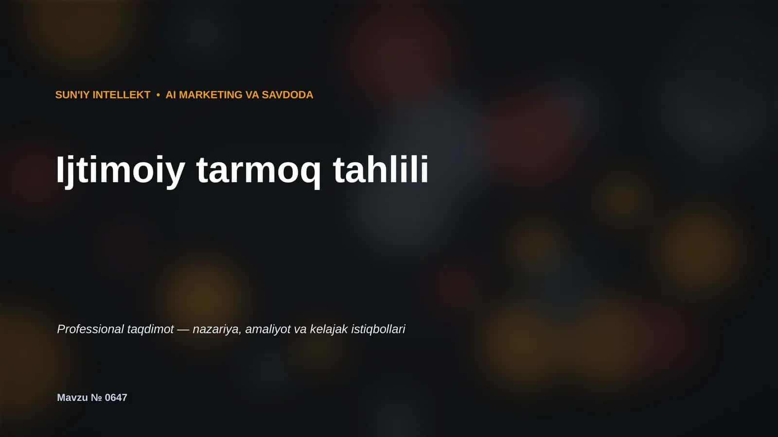 SUN'IY INTELLEKT • AI MARKETING VA SAVDODA 1